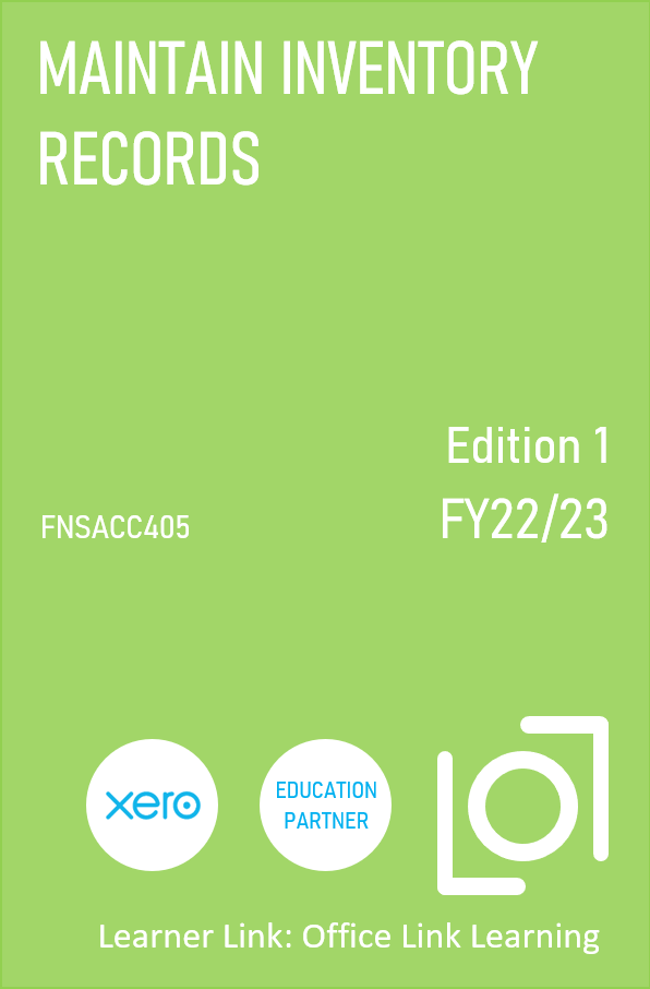 B008: FNSACC405 Xero Maintain Inventory Records 1st Edition